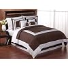 Chocolate Hotel Spa Collection Duvet Comforter Cover 6 piece Bedding Set - Queen Size