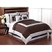 Chocolate Hotel Spa Collection Duvet Comforter Cover 6 piece Bedding Set - Queen Size