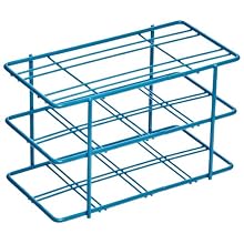 Bel-Art Scienceware 187940000 Blue Epoxy-Coated Steel Poxygrid 50mL Centrifuge Tube Rack, 5-7/8" Length x 3-3/16" Width x 3-1/2" Height, 8 Places