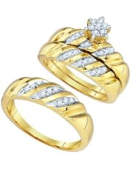 0.34CTW DIAMOND FASHION TRIO SET