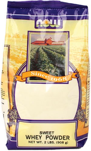 NOW Foods Whey Powder, Sweet , 32 Ounce Bags (Pack of 4)