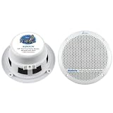 Lanzar AQ5DCW 300 Watts 5.25-Inch Dual Cone Marine Speakers - White Color - Set of 2