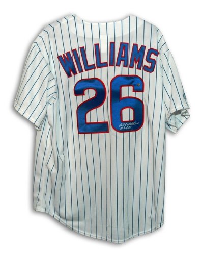 Billy Williams Autographed/Hand Signed Chicago Cubs Majestic Jersey inscribed HOF 87