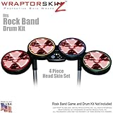 Radioactive Red Skin by WraptorSkinz fits Rock Band Drum Set for Nintendo Wii, XBOX 360, PS2 & PS3 (