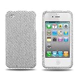 51Byz1Ej %2BL. SL160  Full Diamond Rhinestone Silver Design Snap on Protector Hard Case Cover for Apple Iphone 4, 4th Generation Compatible for Both AT&T and Verizon Reviews