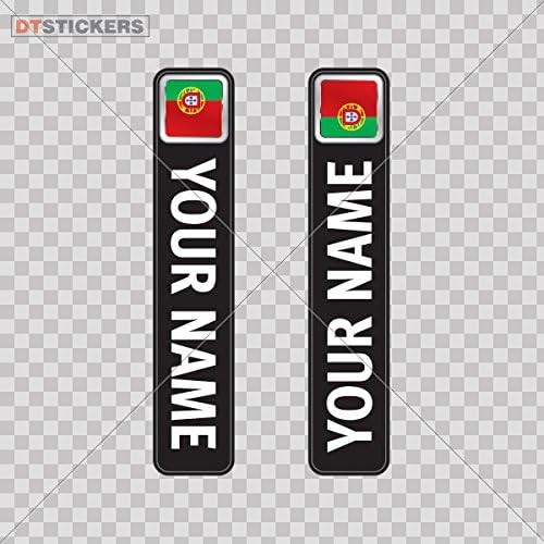 Decoration Vinyl Sticker Bicycle Mountain Bike Name Label Flag Portugal Decoration Motorbike relaxation racing nature victory (5 X 0,95 Inches) Fully Waterproof Printed vinyl sticker