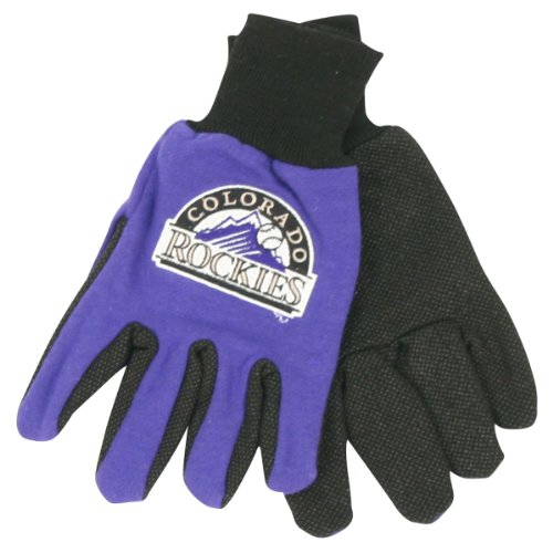 Colorado Rockies Jersey 2-Tone Gloves (One Size Fits Most Ages 13+) - Purple / Black
