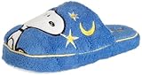 IMAGE OF Snoopy Women's Moon And Star Pillow Wedge Slipper, Royal, Medium