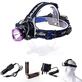 XCSOURCE® 2200 Lm CREE XM-L T6 focus LED Headlamp Headlight Head Torch Lamp Front Lamp Camping Hiking Light +2 X 18650 Rechargeable Battery + Car Charger + UK Charger LD362