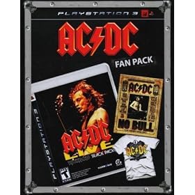 AC/DC Fan Pack: Includes Playstation 3 Edition of "AC/DC Live: Rock Band Track Pack," DVD of "No Bull: The Director's Cut," and AC/DC Black Ice Logo T-Shirt