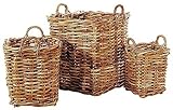 Wicker Planter Baskets - Set of 3 (Natural) (30