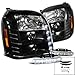 Yukon XL Denali Black Projector Headlights+Driving LED Fog Lamps