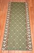 Washable Non-Skid Carpet Rug Runner - Trellis Green (5')