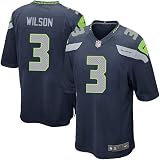 Russell Wilson Seattle Seahawks Blue Jersey Size 44 Large at Amazon.com