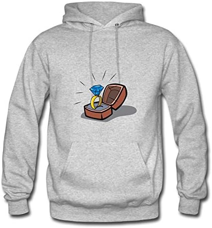 Round-collarclothing Men Diamond Ring Box Image Sweatshirts (medium,grey)