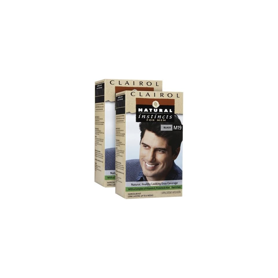 Clairol Natural Instincts For Men Hair Color Black M19 2 Ct