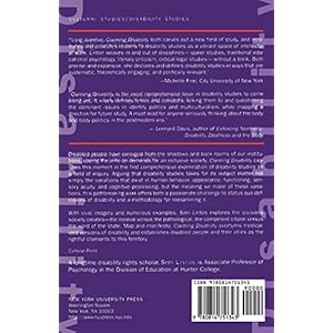 Claiming Disability: Knowledge and Identity (Cultural Front)