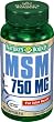 Nature's Bounty Msm (methyl-sulfonyl-methane) 750 Mg. Capsules, 60-Count