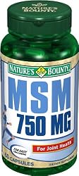 Nature's Bounty Msm (methyl-sulfonyl-methane) 750 Mg. Capsules, 60-Count