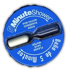Shower Clock Timer, Five Minute Shorter Shower and Save | Baño de 5 Minutos