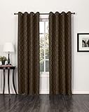 Sun Zero Benson Blackout Curtain Panel, 52 by 84-Inch, Chocolate