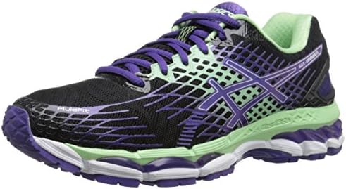ASICS Women's Gel-Nimbus 17 Running Shoe,Onyx/Purple/Mint,8.5 M US