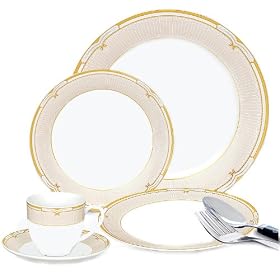 Buy Lorren Home Trends Porcelain Dinnerware Set, 20-Piece