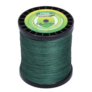 Freefisher 2000m Hilo trenzado pesca Verde 100% PE (2000m 0.30mm 40lb)
