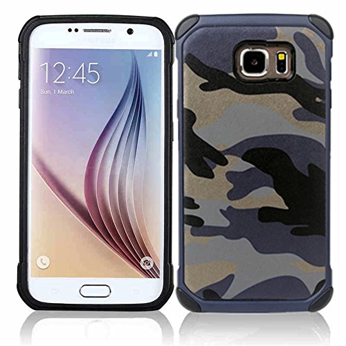 Joy2ee Camouflage Samsung Galaxy Note 5 Case, Shockproof High Impact Resist Hard Armor Case[navy Blue]