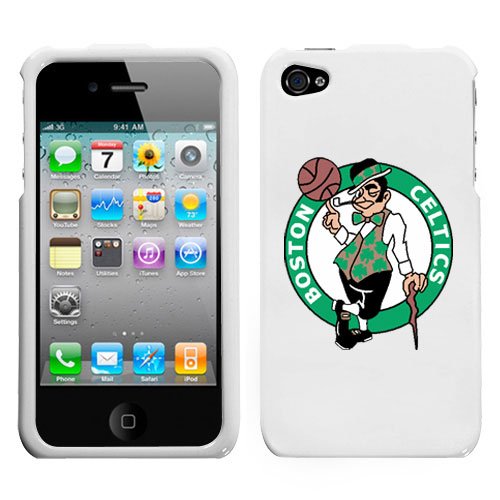 iPhone 4 4S Boston Celtics White Superior Snap on Hard Cover