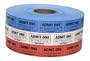 The Coin-Tainer Co. Single Assorted Raffle Ticket Rolls, 2000 Count, 1 Roll, Colors May Vary (60640-63773)