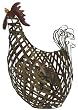 Painted Wire and Tin Rooster Baguette 17" x 10" x 17"