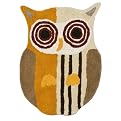 Hoot Bath Rug - Brown Multicolor (23x30")