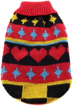 Small Dog Chihuahua Sleeveless Sweater Knitted Knitting Coat Clothes Knitwear Turtleneck Sweatshirt Random Color And Style (10#)