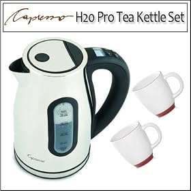 Capresso 27503 H2O Pro Programmable Cordless 56oz. Water Kettle With Two Bistro Wide Body... by Capresso