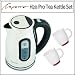 Capresso 27503 H2O Pro Programmable Cordless 56oz. Water Kettle With Two Bistro Wide Body Cups Set