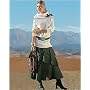Together Layered twill skirt|