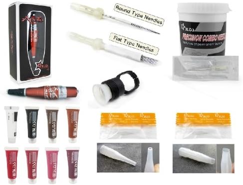 Apollo Cosmetic PERMANENT MAKE UP KIT Supply + BLISS Wireless Machine Tattoo
