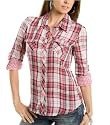 G by GUESS Alexa Reverse Plaid Shirt