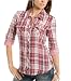 G by GUESS Alexa Reverse Plaid Shirt, PINK (S)