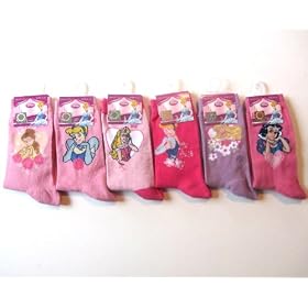 Set Of Three Pairs of Assorted Design Disney Princess Socks UK Size 6-8.5