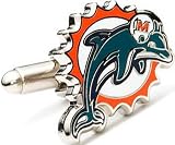 Cufflinks Inc Men's Miami Dolphins Cufflinks Green/Orange