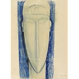 Study for a Carved Head, by Amedeo Modigliani (Print On Demand)