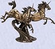 Gothic Renaissance Mythical Unicorns medieval statue (Digital angel Decor)