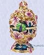 Digital angels Ladybug Faberge Egg statue Enameled sculpture