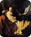 Artist Rembrandt van Rijn Fine Art MOUSE PAD Two Scholars Disputing