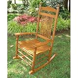 International Caravan Large Wood Grandmother Rocker - Oak - Ol-001-ok
