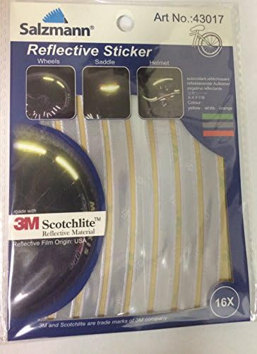 3M Scotchlite Reflective Material Reflective Stickers for Helmets, Bike Frames, Wheels, seats, shoes etc. (White)