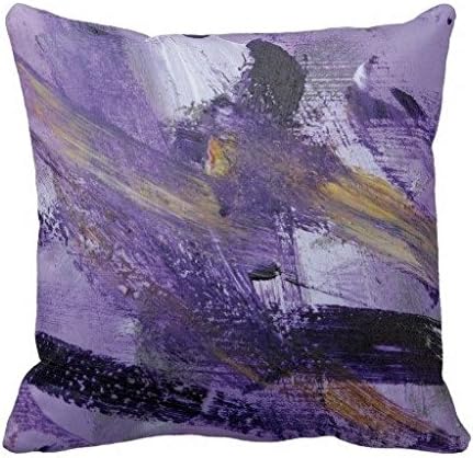 Abstract Painting 41 Purple Madness Throw Pillow Case