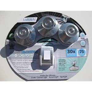 Lumen 3 Pack LED High Output Spotlights with Remote Control by LED Spotlights